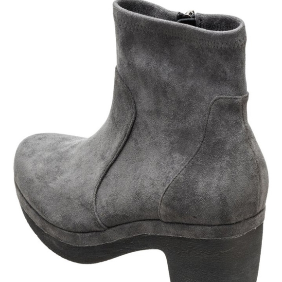 Antelope Gray Brushed Platform Suede bootie - Picture 4 of 4